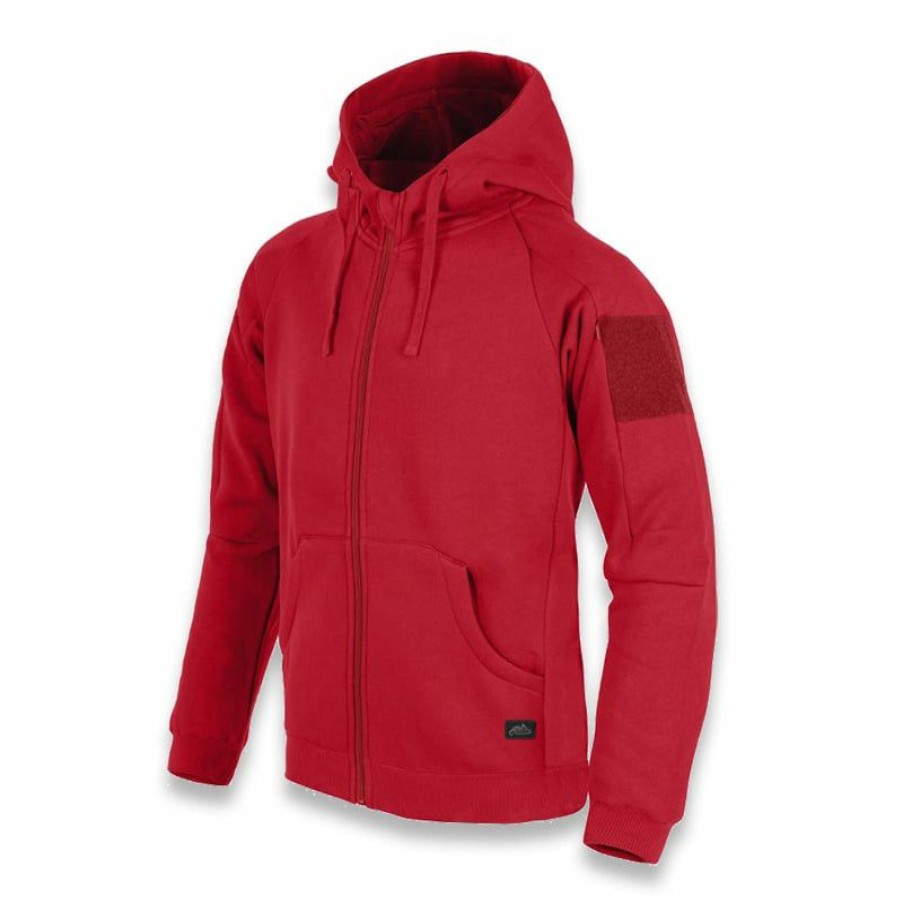 Apparel Helikon-Tex | Helikon-Tex Urban Tactical Hoodie Lite Fullzip, Red Bl-Ulf-Cb-25 Outlet Sale