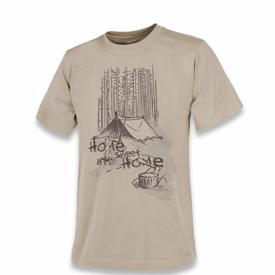 Apparel Helikon-Tex | Helikon-Tex Home Sweet Home T-Shirt, Khaki Ts-Hsh-Co-13 Hot Sale