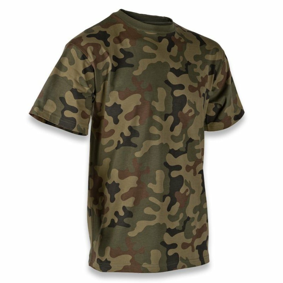 Apparel Helikon-Tex | Helikon-Tex Basic Cotton T-Shirt, Pl Woodland Ts-Tsh-Co-04 Hot Selling