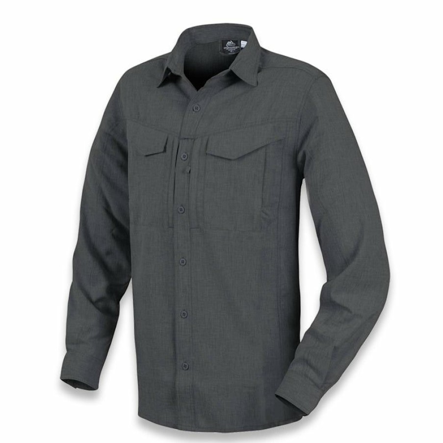 Apparel Helikon-Tex | Helikon-Tex Defender Mk2 Gentleman Shirt, Melange Black Ko-Dgm-Po-0119Z Outlet Sale