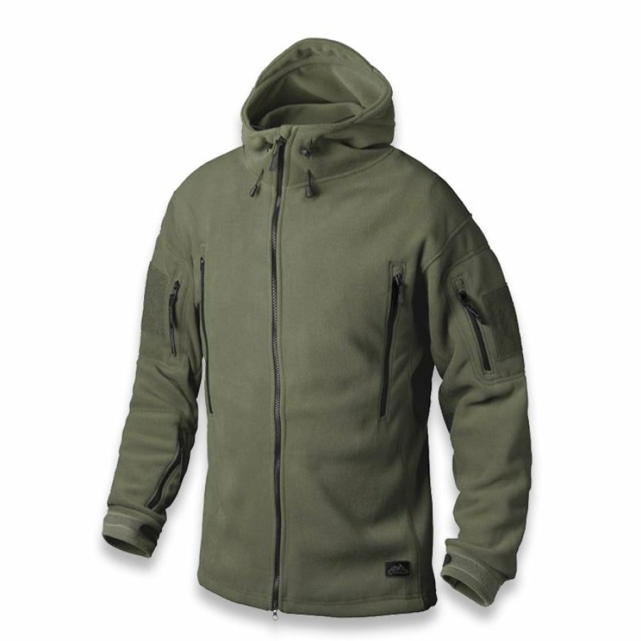 Apparel Helikon-Tex | Helikon-Tex Patriot Double Fleece Jacket, Olive Drab Bl-Pat-Hf-02 Fire Sale