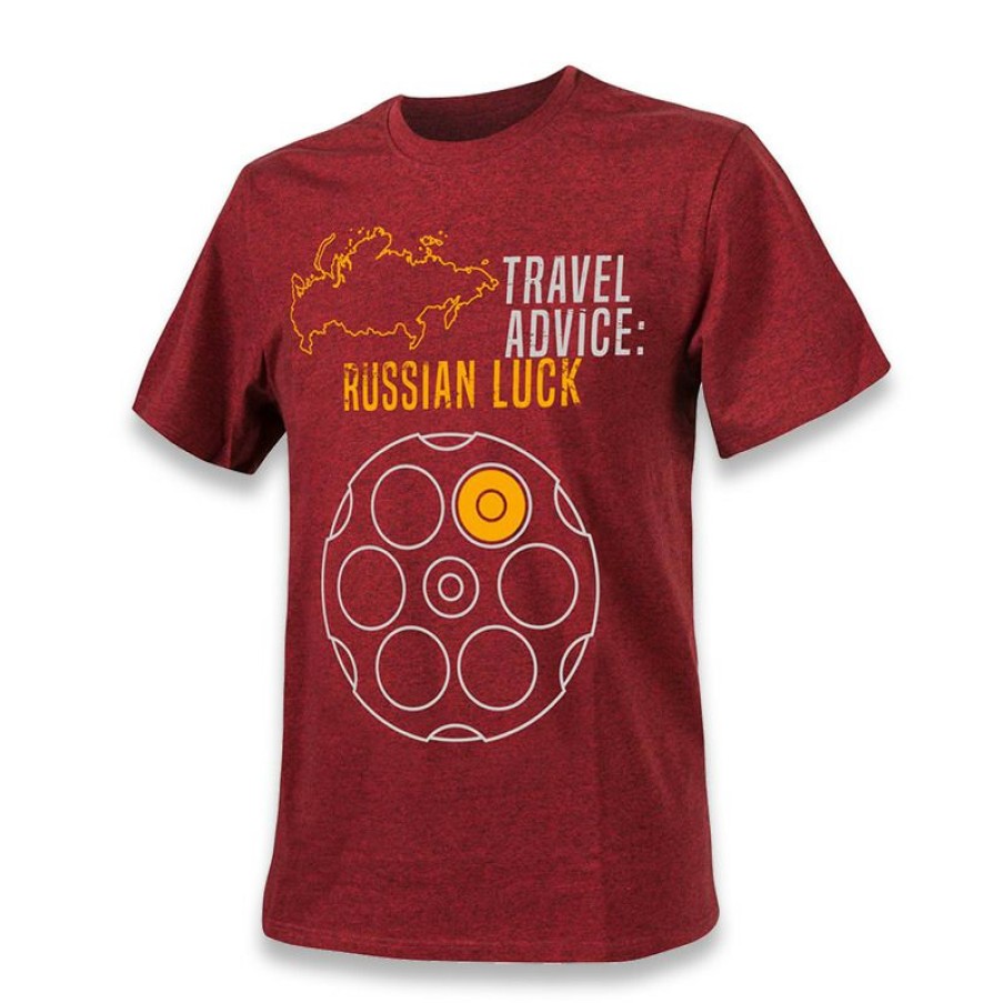 Apparel Helikon-Tex | Helikon-Tex Russian Luck T-Shirt, Melange Red Ts-Trl-Co-2501Z Hot Sale